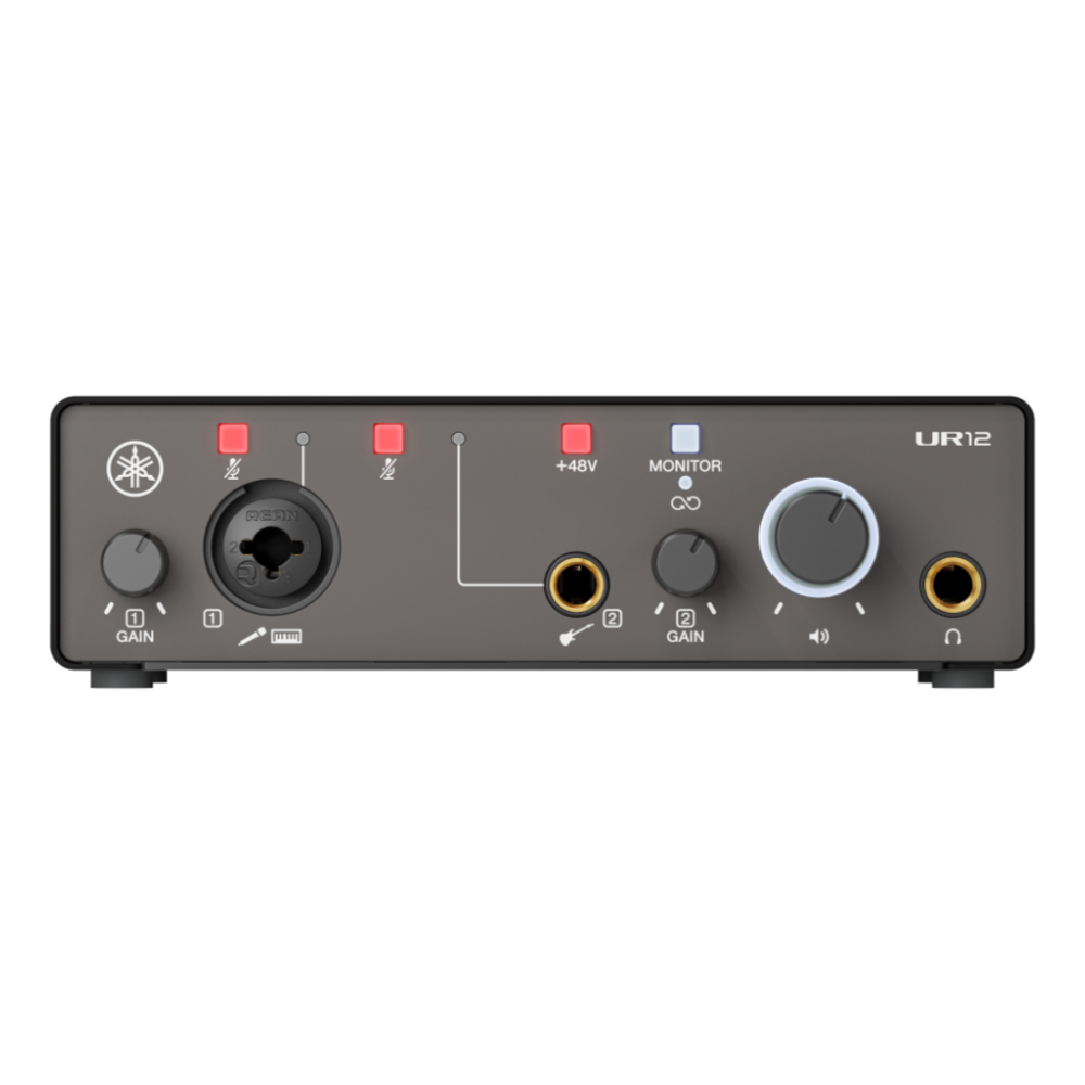 YAMAHA ヤマハ UR12MK3 B USBオーディオインターフェース ブラック フロント画像