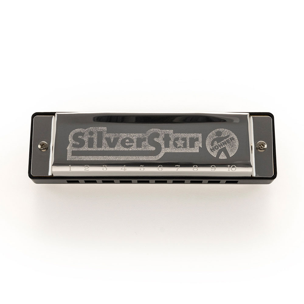 HOHNER ホーナー Silver Star B♭調 ダイアトニックハーモニカ 上面