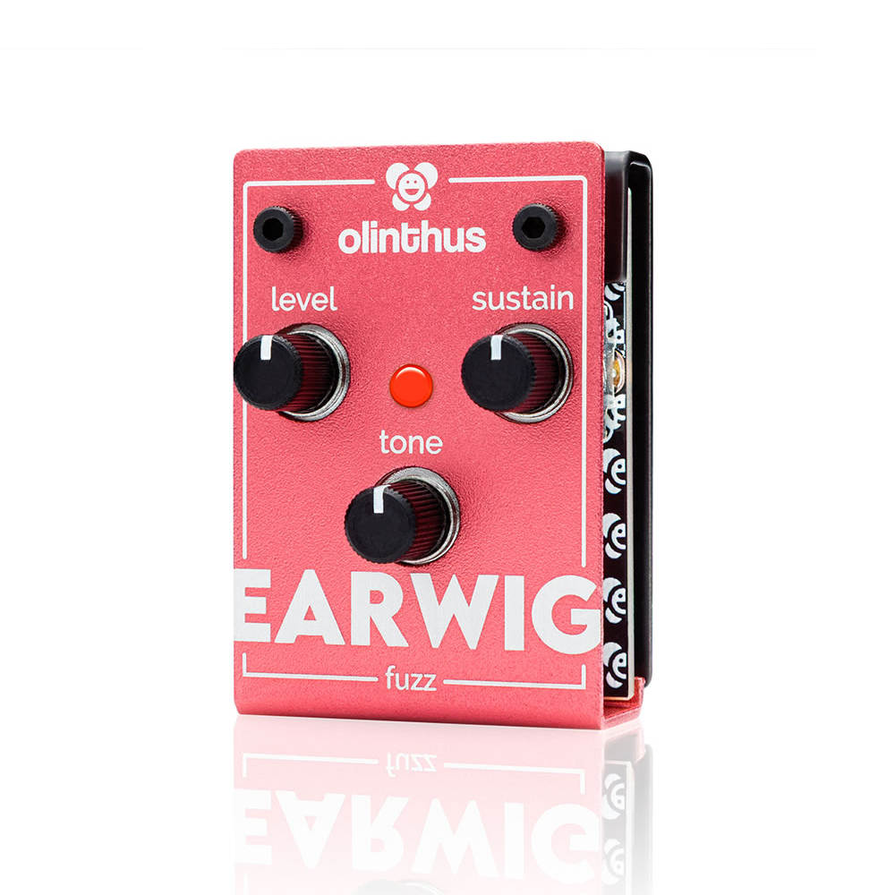 エフェクター Olinthus EARWIG 超小型エフェクター ファズ Fuzz オリンタス アーウィグ 斜めアングル画像