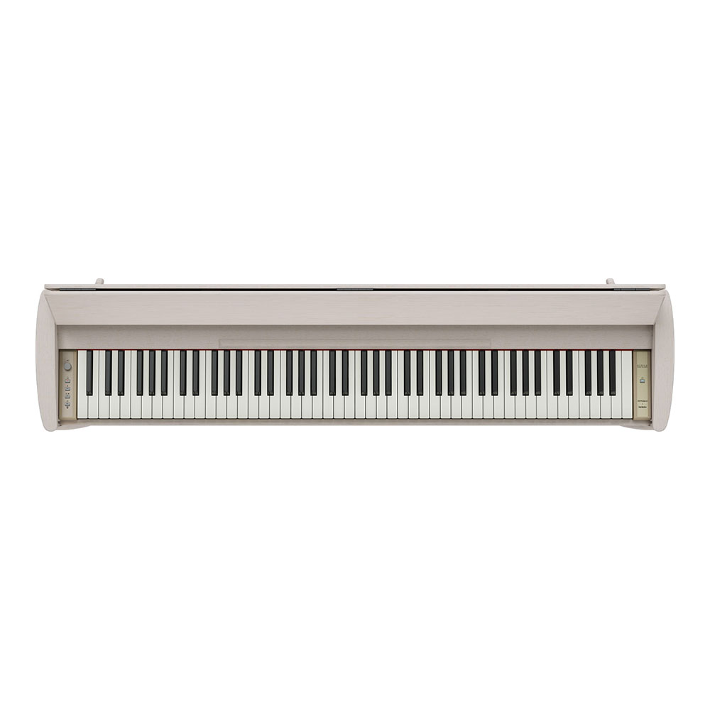 【組立設置無料サービス中】 ROLAND KF-20-KS 電子ピアノ ピアノ椅子付き シアーホワイト KIYOLAシリーズ カリモク家具製キャビネット 全体