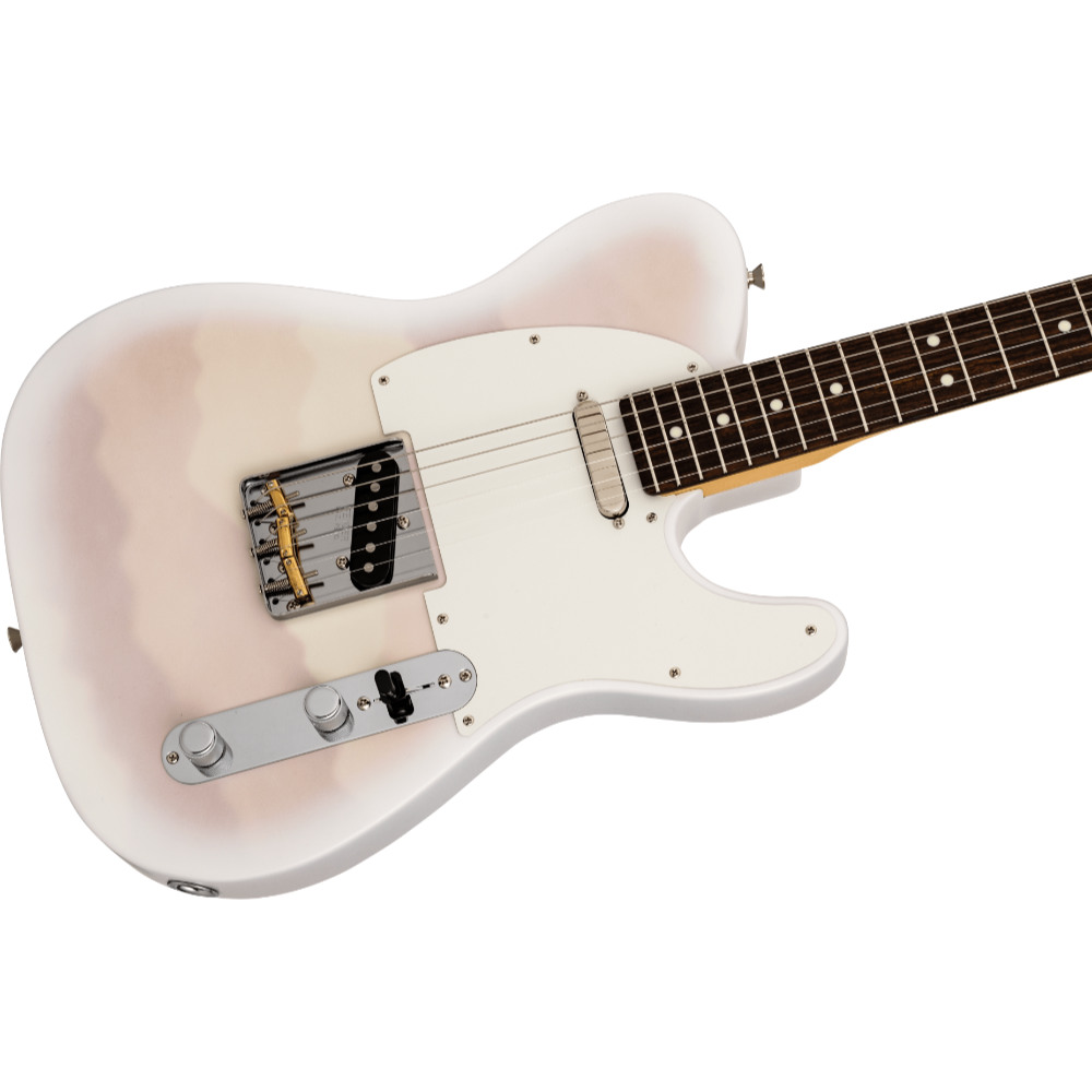 Fender フェンダー Made in Japan Hybrid II 2026 Collection Telecaster RW Yellow Mist エレキギター テレキャスター ボディ斜めアングル画像
