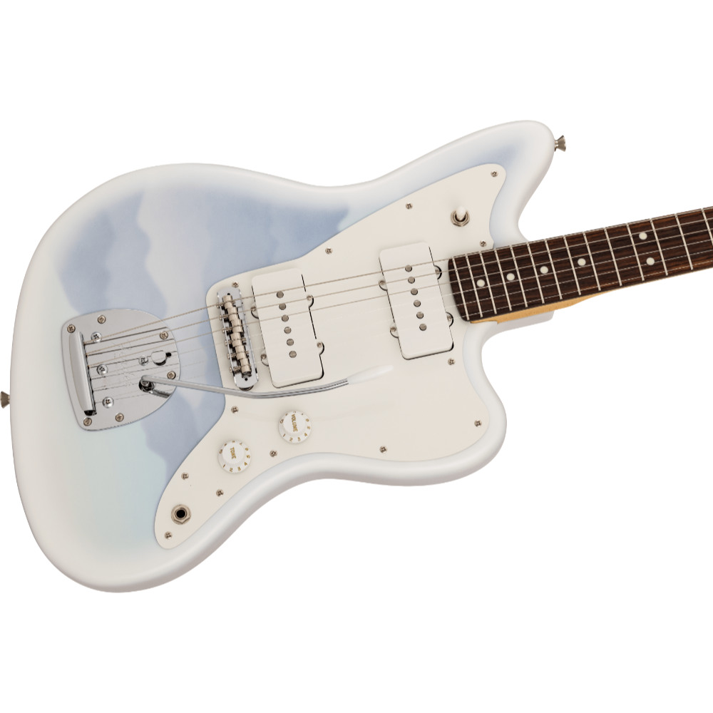 Fender フェンダー Made in Japan Hybrid II 2026 Collection Jazzmaster RW Blue Mist エレキギター ジャズマスター ボディ斜めアングル画像