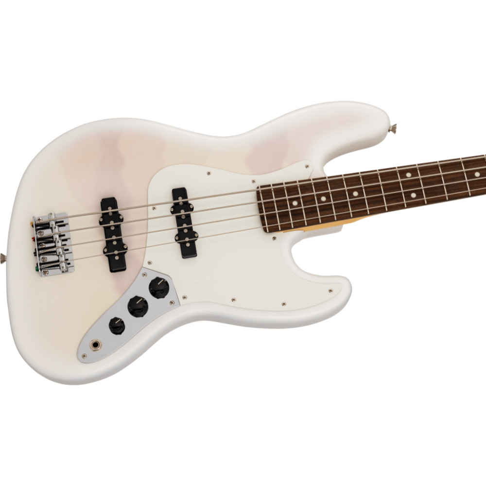 Fender フェンダー Made in Japan Hybrid II 2026 Collection Jazz Bass RW Yellow Mist エレキベース ジャズベース ボディ斜めアングル画像