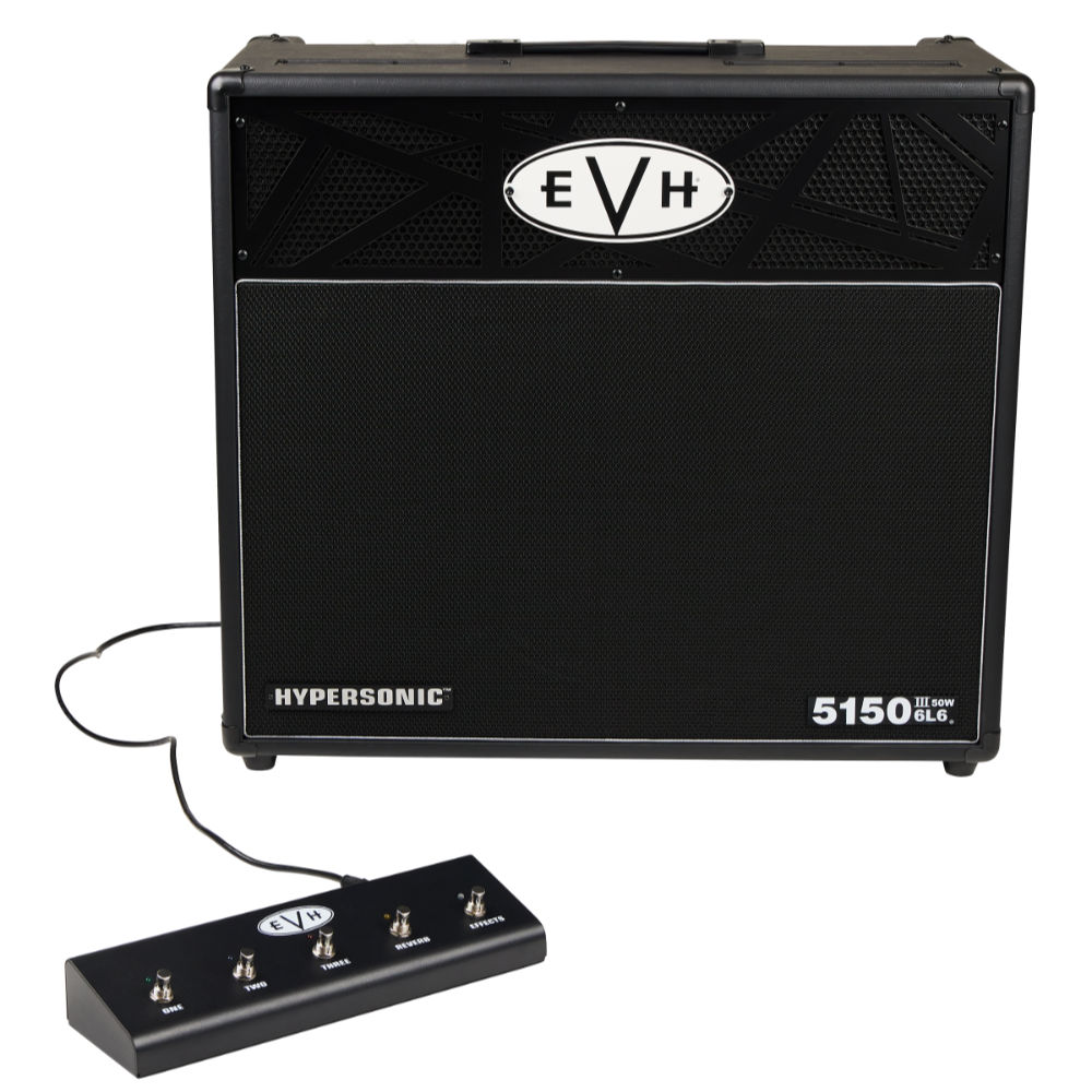 EVH イーブイエイチ 5150III Hypersonic 6L6 1x12 Black ギターアンプ コンボ 本体、フットスイッチ