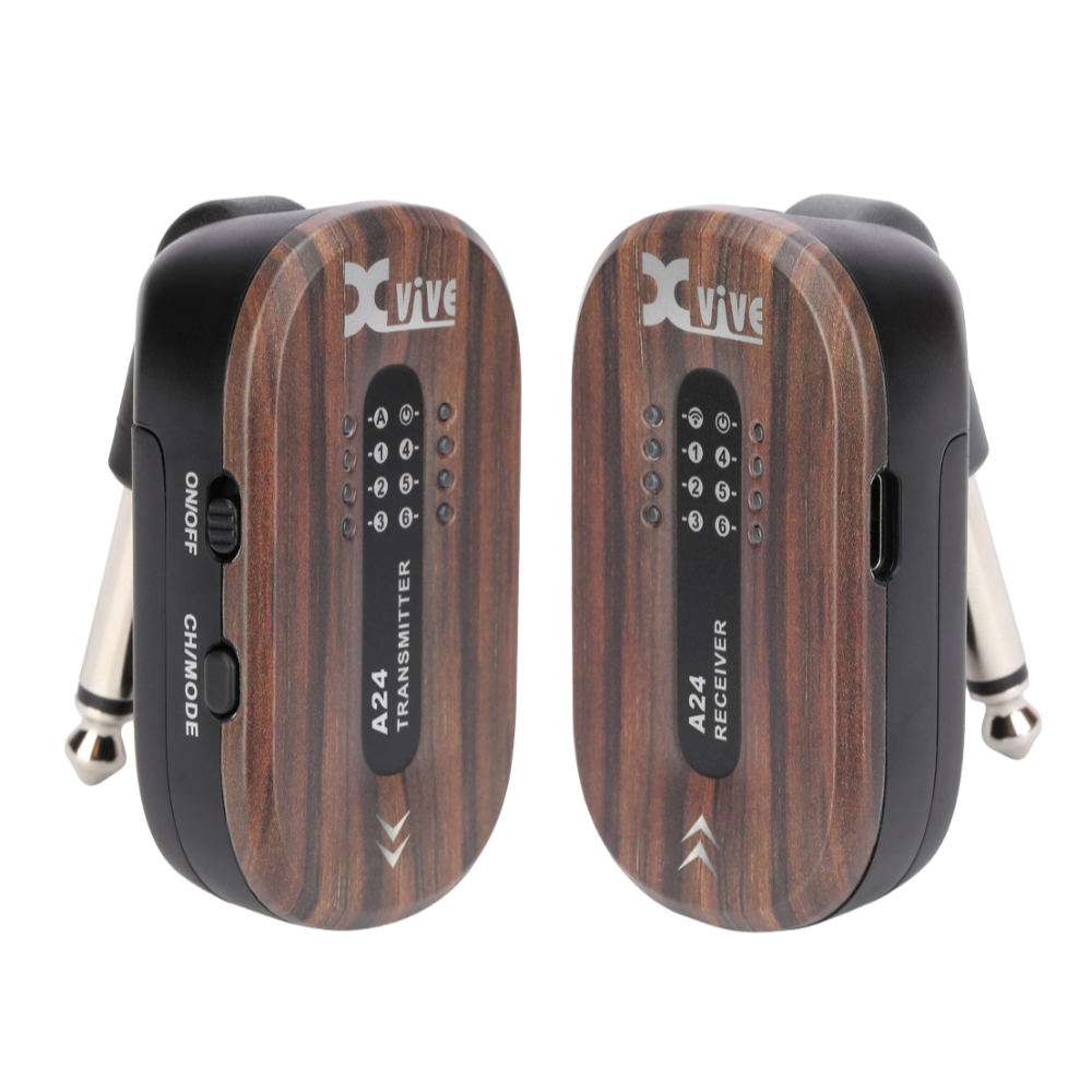 Xvive エックスバイブ XV-A24 #RW A24 Guitar Wireless System Rosewood ギター用ワイヤレスシステム 斜めアングル画像