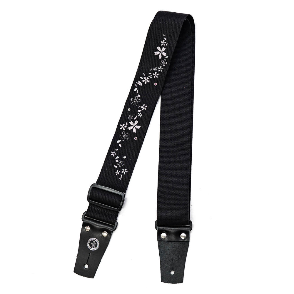 Grande uomo グランデウオモ TENDER STRAP TS-2 AC 桜スペシャル Black ギターストラップ
