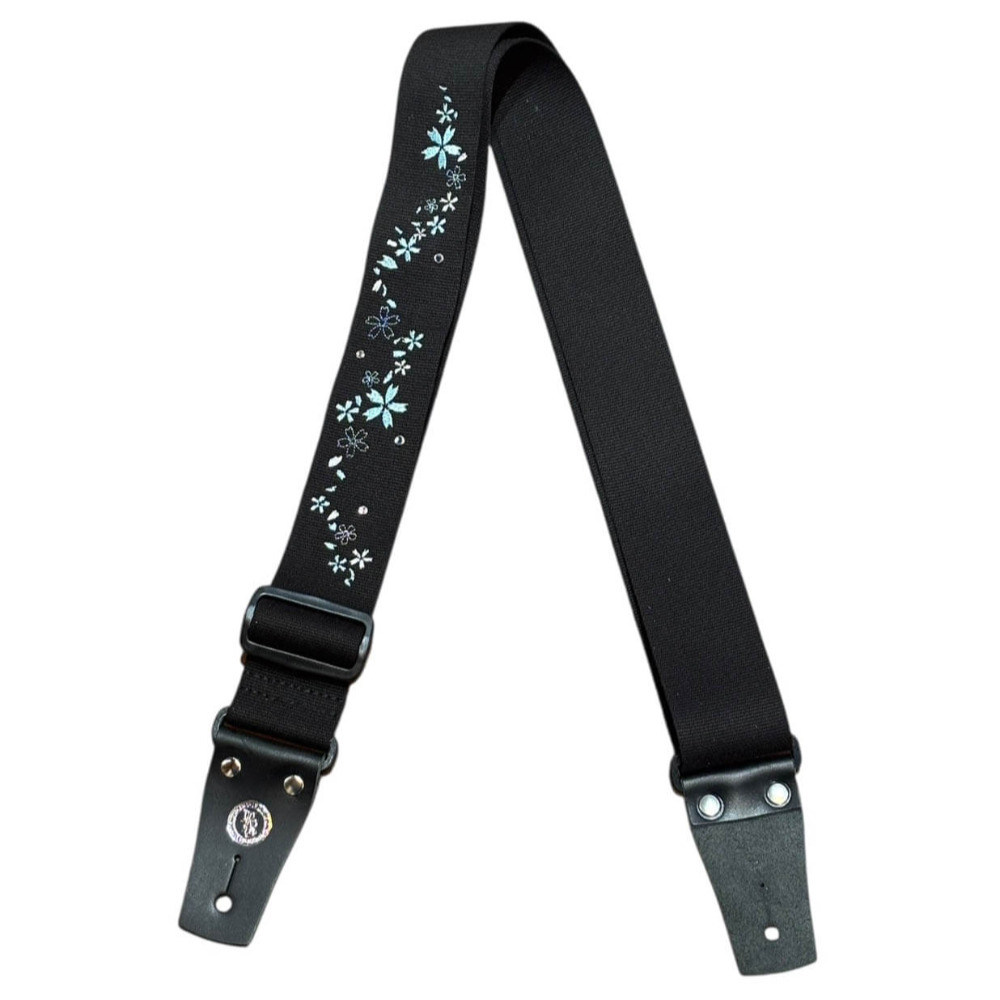Grande uomo グランデウオモ TENDER STRAP TS-2 AC 雪桜スペシャル Black ギターストラップ