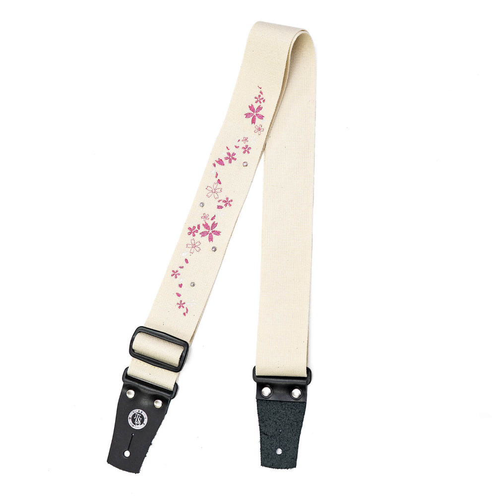Grande uomo グランデウオモ TENDER STRAP TS-2 AC 桜スペシャル White ギターストラップ