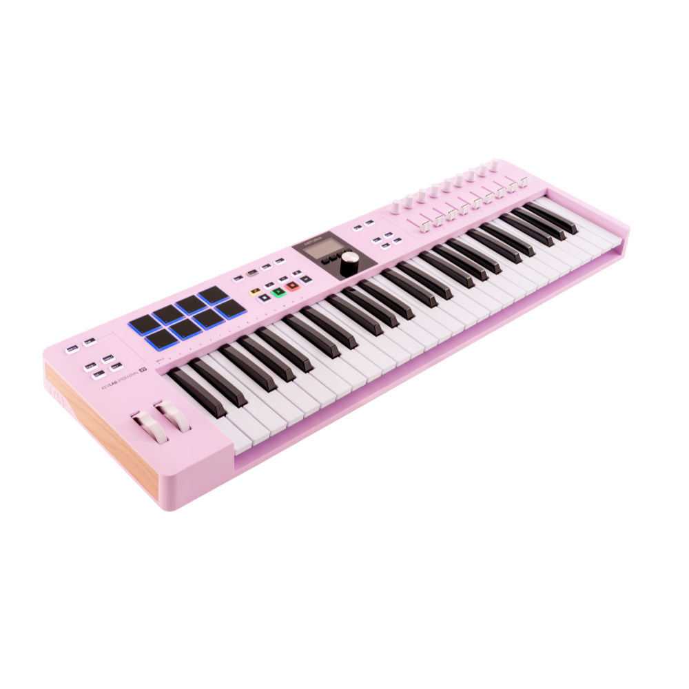 ARTURIA アートリア KeyLab Essential 49 mk3 Rose Quartz 49鍵 MIDIキーボード Analog Lab など豊富なバンドルソフトつき キーラボエッセンシャル 左サイド