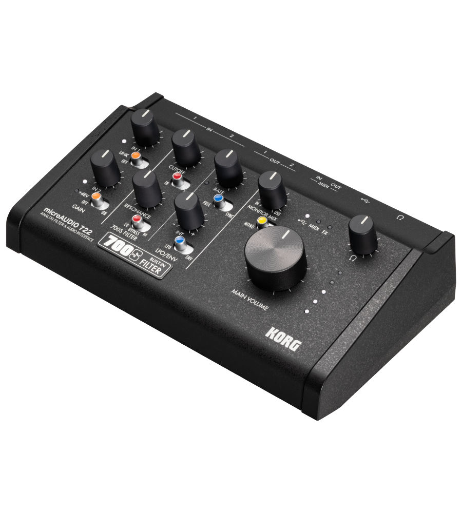 オーディオインターフェイス KORG microAUDIO 722 コルグ マイクロオーディオ アナログフィルターとしても使用可能 スラント