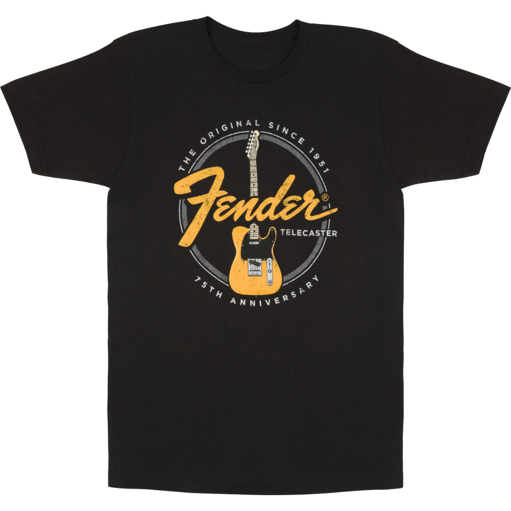 Fender フェンダー Telecaster 75th Tee Vintage Black テレキャスター XXLサイズ ビンテージブラック Tシャツ