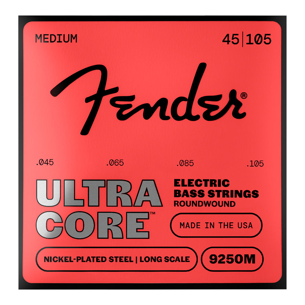 Fender フェンダー 9250M UltraCore 9250 Roundwound Bass Strings 45-105 エレキベース弦