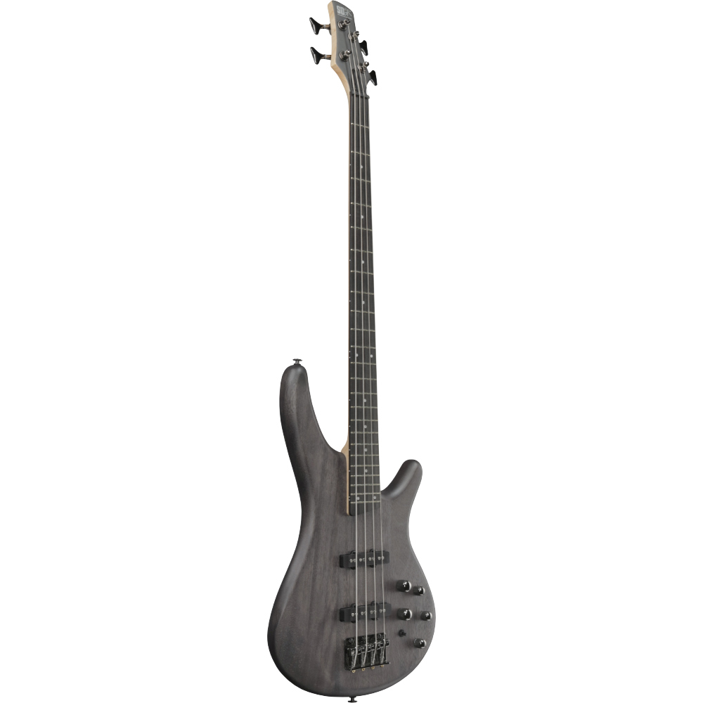 IBANEZ アイバニーズ SR280E-TKF Transparent Black Flat エレキベース 斜めアングル画像
