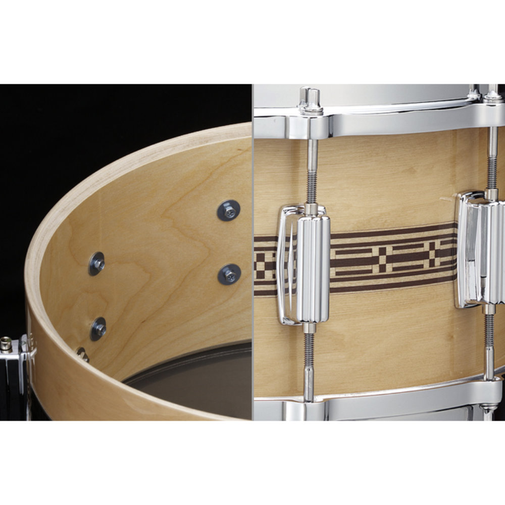 TAMA タマ AW-455 50TH LIMITED MASTERCRAFT ARTWOOD REISSUE SNARE DRUM スネアドラム 9mm, 6ply All Birch Shell with center wood lnlay