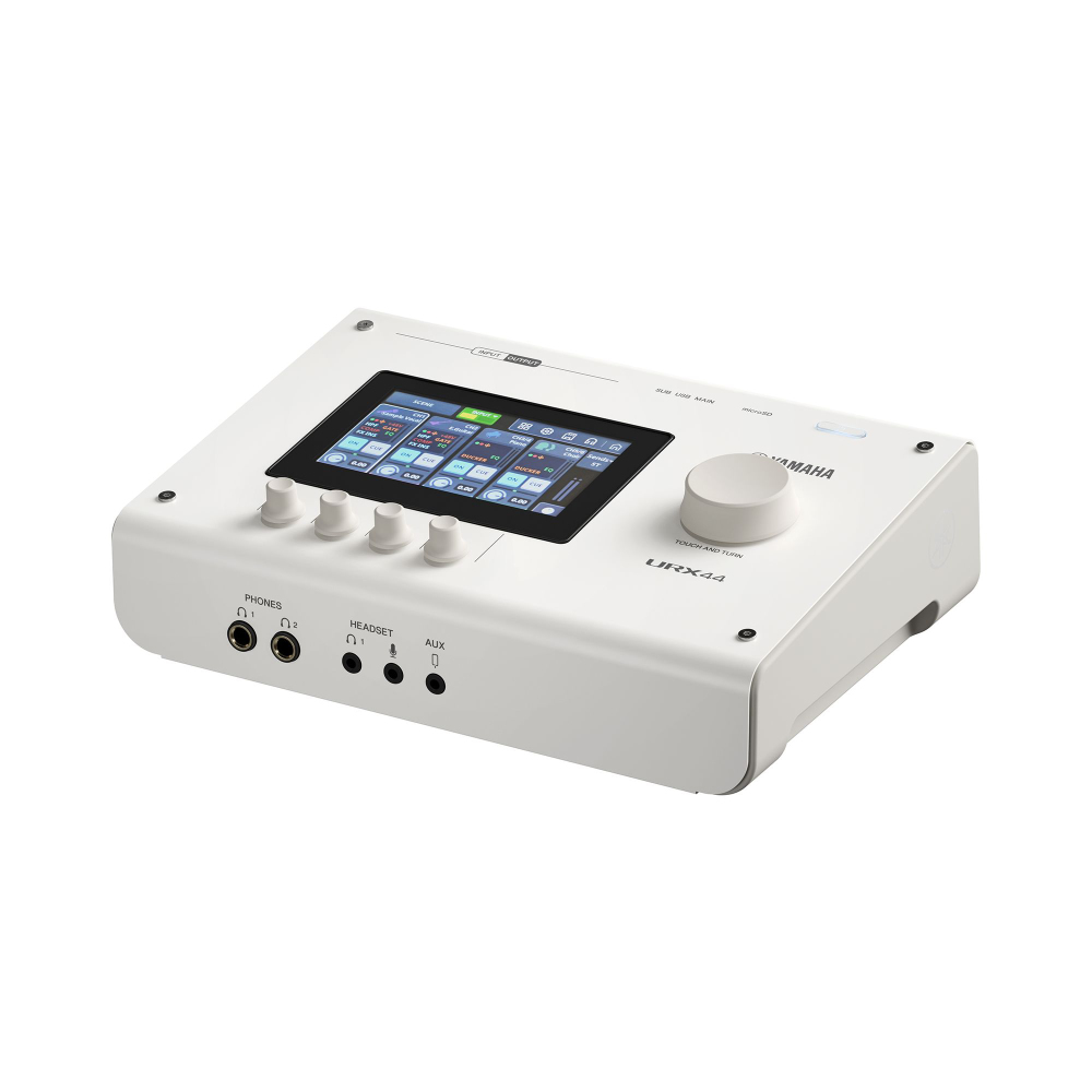 YAMAHA ヤマハ URX44 W URX Series Audio Interface 6in/4out USB-C オーディオインターフェース ホワイト 斜めアングル画像