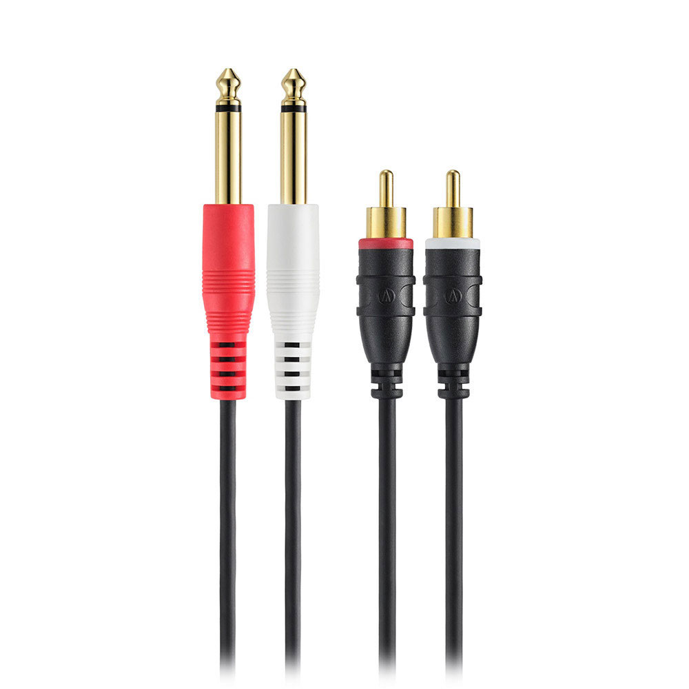 AUDIO-TECHNICA オーディオテクニカ AT-MI81/1.5 ピンプラグ×2-モノラルフォン×2 1.5m オーディオケーブル