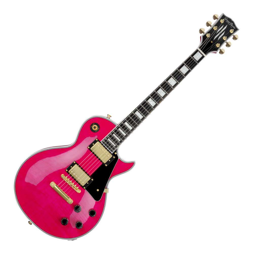 GrassRoots G-LP-CTM/FM See Thru Pink エレキギター
