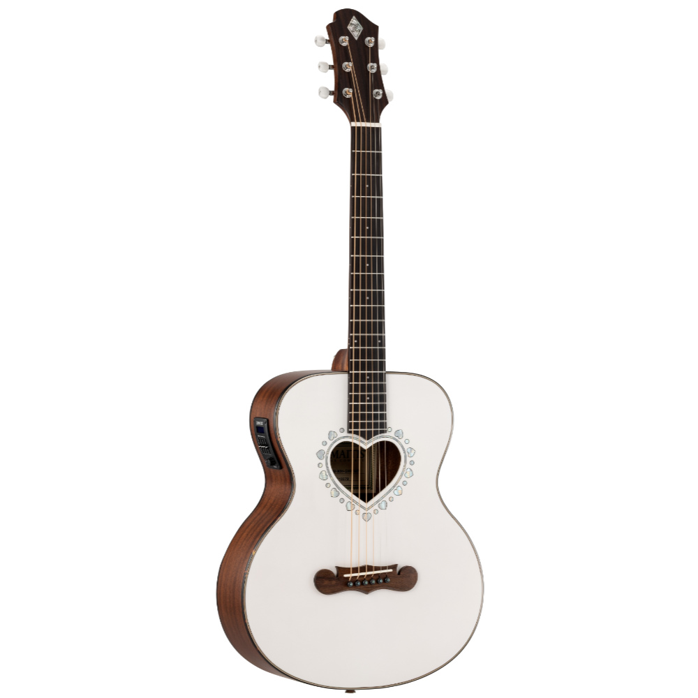 ZEMAITIS ゼマイティス CAM-90H GWH MP Gloss White Mather of Pearl ミニボディ エレクトリックアコースティックギター
