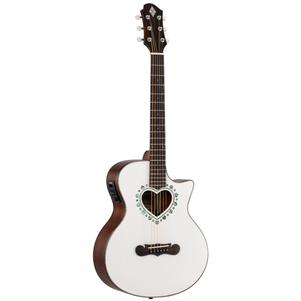 ZEMAITIS ゼマイティス CAM-90HCW GWH AB Gloss White Abalon ミニカッタウェイボディ エレクトリックアコースティックギター