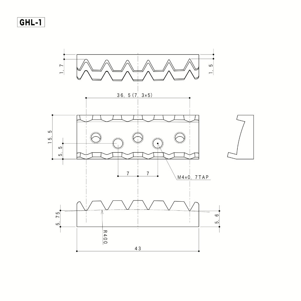 GOTOH ゴトー GHL-1 B ロックナット ブラック サイズ詳細