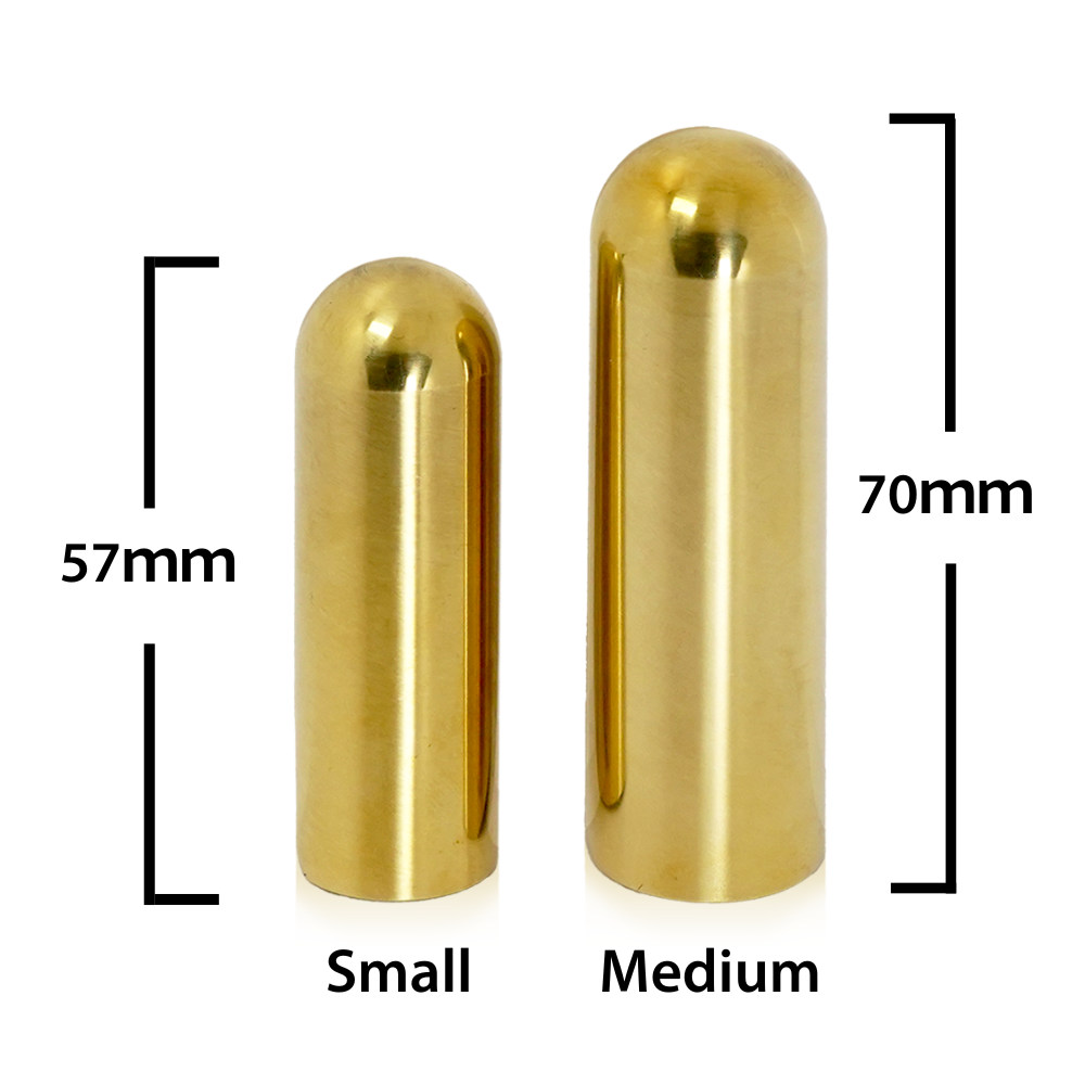 THE ROCK SLIDE ザロックスライド BTRS-SB Balltip Guitar Slide Brass Small スライドバー サイズ比較画像1