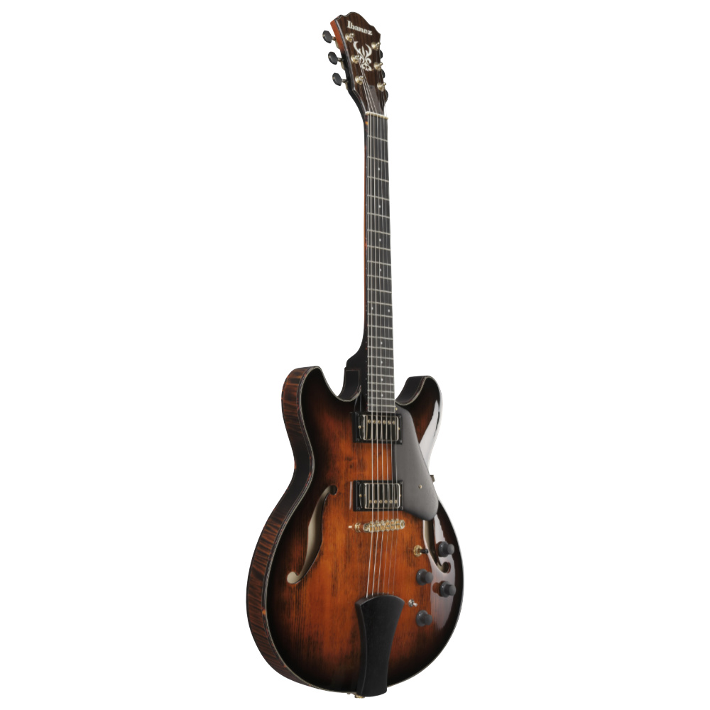 IBANEZ アイバニーズ ASH300-TBC ARTSTAR AS Full-Hollow Solid top Tobacco Brown エレキギター 斜めアングル画像