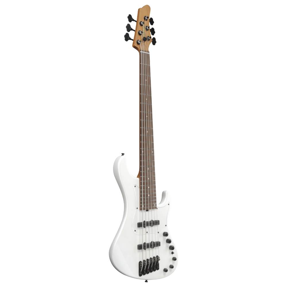 IBANEZ アイバニーズ MDM1006-PW Mode Series Pearl White 6弦エレキベース 斜めアングル画像