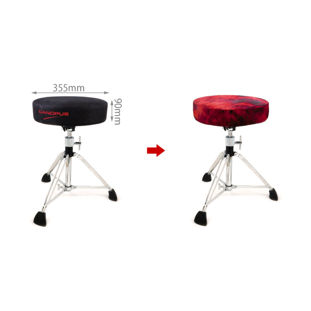 CANOPUS カノウプス CDT-C for Hybrid Throne CDT2 ドラムスローン シート カバー サイズ例画像