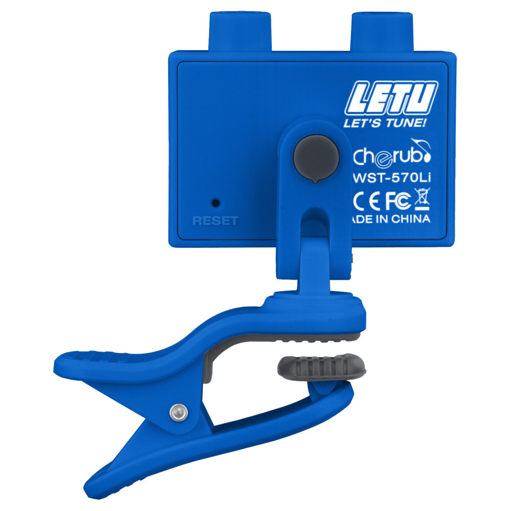 Cherub チェラブ WST-570Li Blue LET’S TUNE! 充電式リチウムバッテリー内蔵 クリップチューナー ブルー リア画像