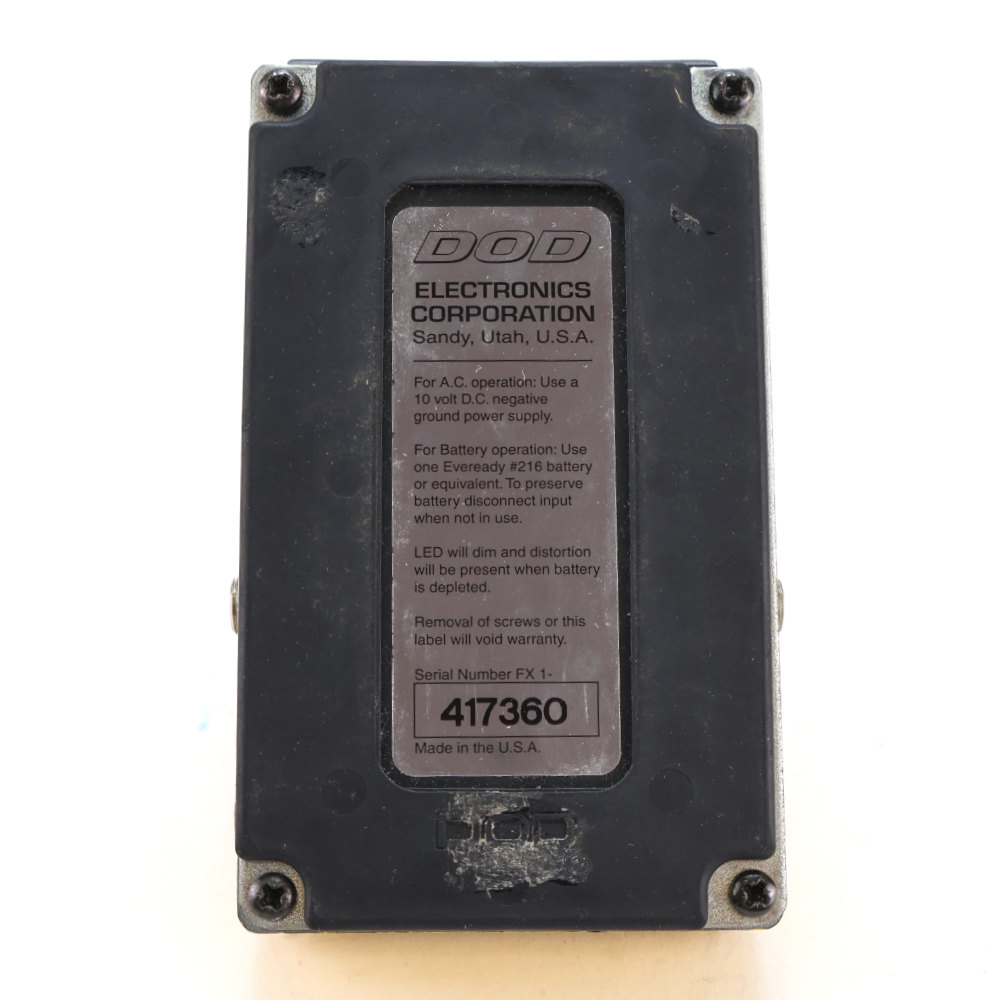 【中古】 オーバードライブ エフェクター DOD FX50-B Overdrive USA ギター用エフェクター ボトム画像