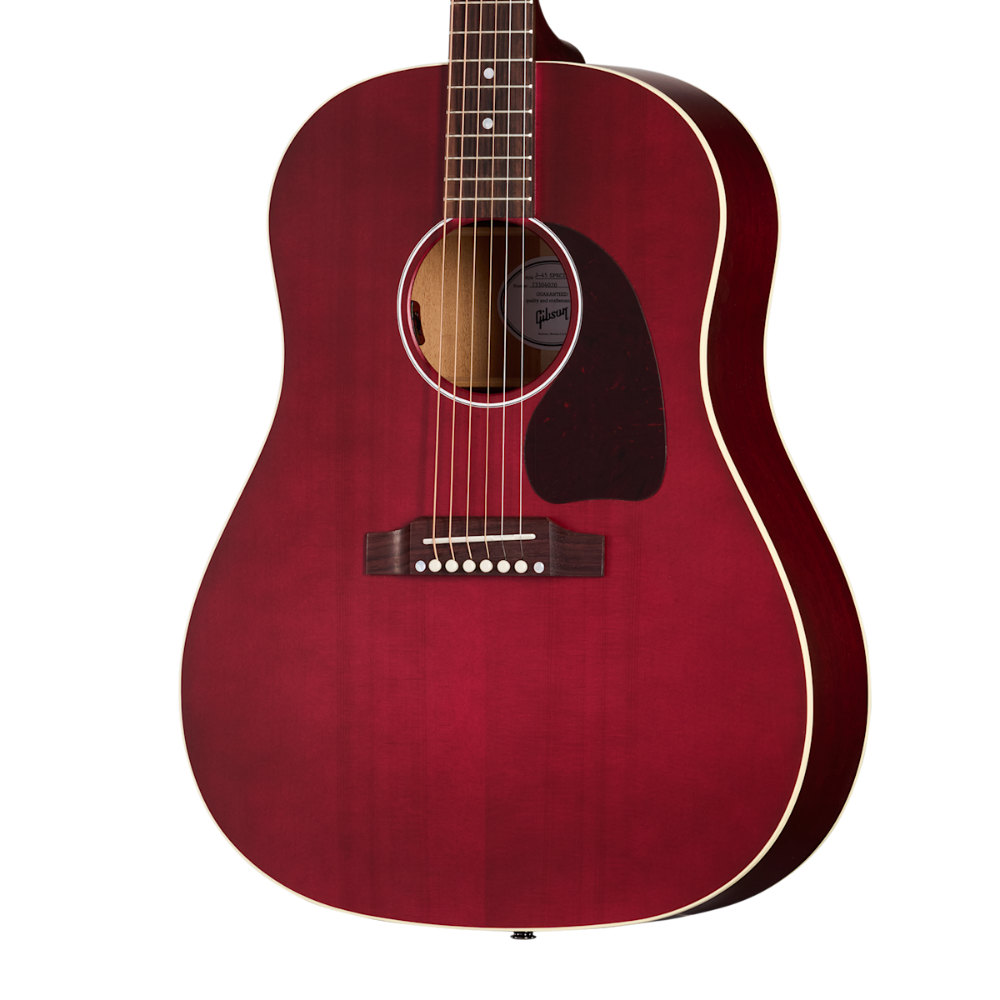 Gibson ギブソン J-45 Special Satin Wine Red エレクトリックアコースティックギター ボディ画像
