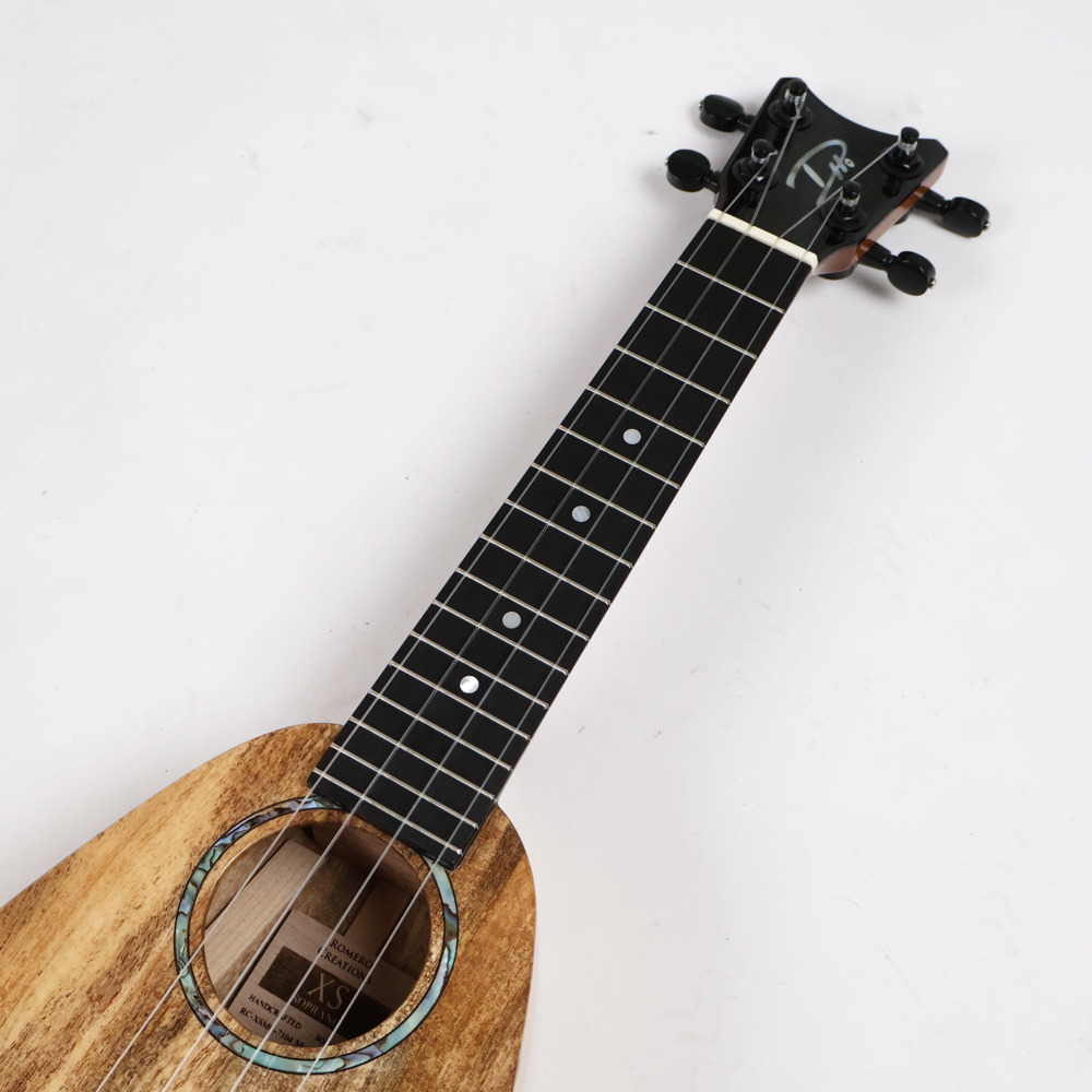 【訳あり】アウトレット ROMERO CREATIONS XS Soprano Spalted Mango Hi-Gモデル ソプラノウクレレ 指板