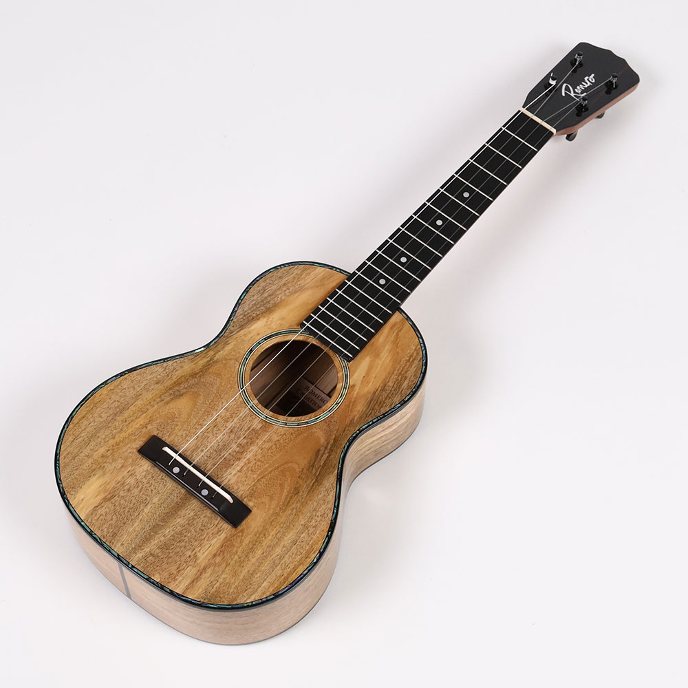 【訳あり】アウトレット ROMERO CREATIONS Romero Signature Tenor Spalted Mango Low-G テナーウクレレ 全体