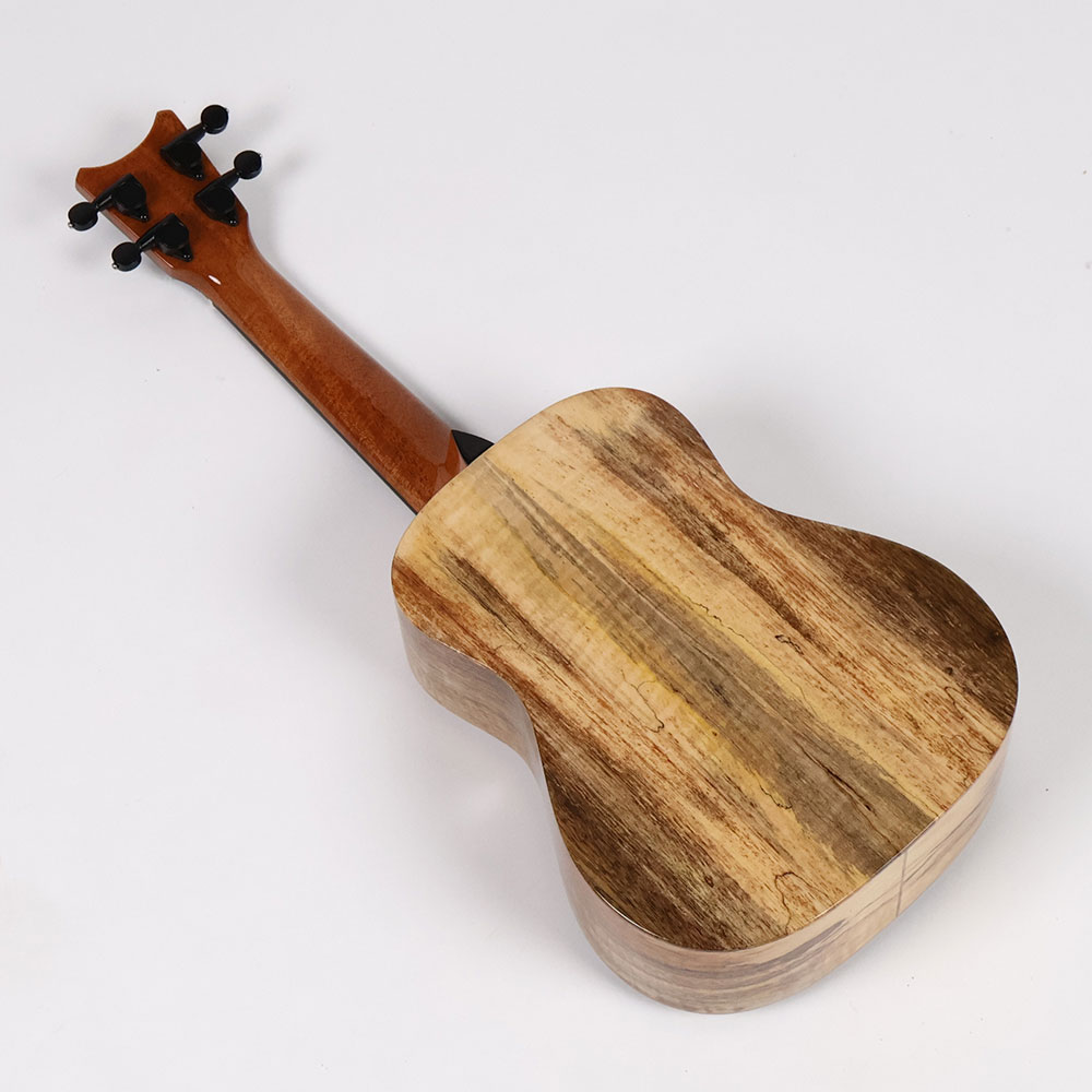 【訳あり】アウトレット ROMERO CREATIONS Romero Soprano Spalted Mango Hi-G ソプラノウクレレ 背面