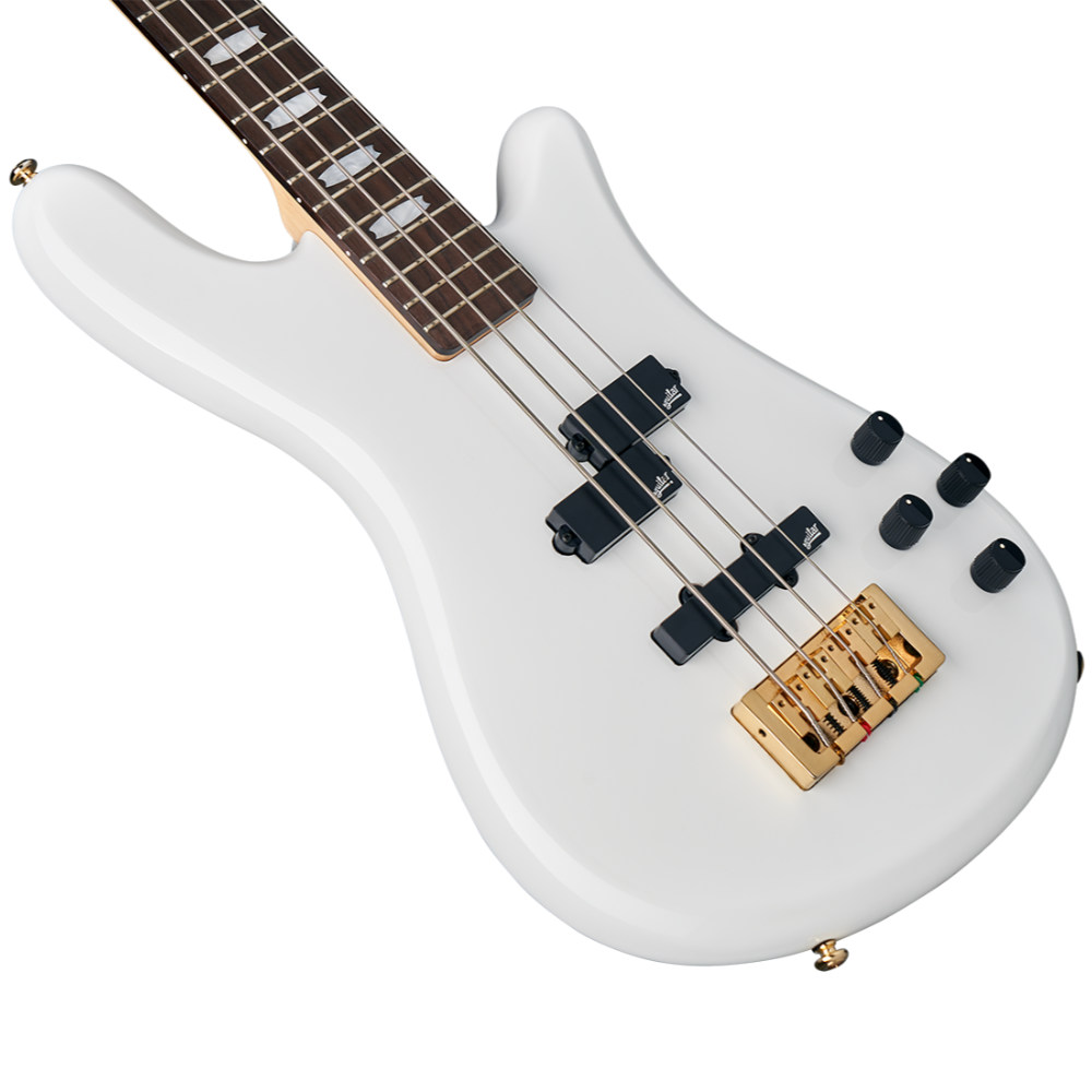 エレキベース Spector Icon NS-2 Bolt-On WH Gloss スペクター アイコンシリーズ White ホワイトグロス ボディ斜めアングル画像