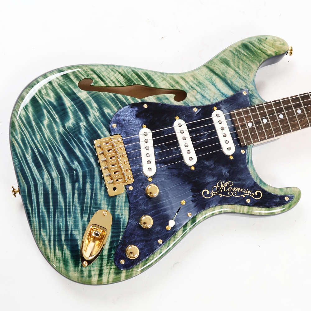 MOMOSE モモセ Premium Collection MC-HOLLOW-Premium/FT BLU-VGR #22363 エレキギター ボディ画像