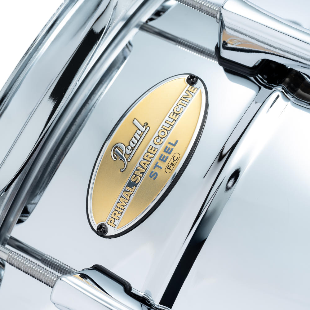 Pearl パール PSC1465S PRIMAL SNARE COLLECTIVE STEEL 14×6.5 Snare Drum スネアドラム ロゴ