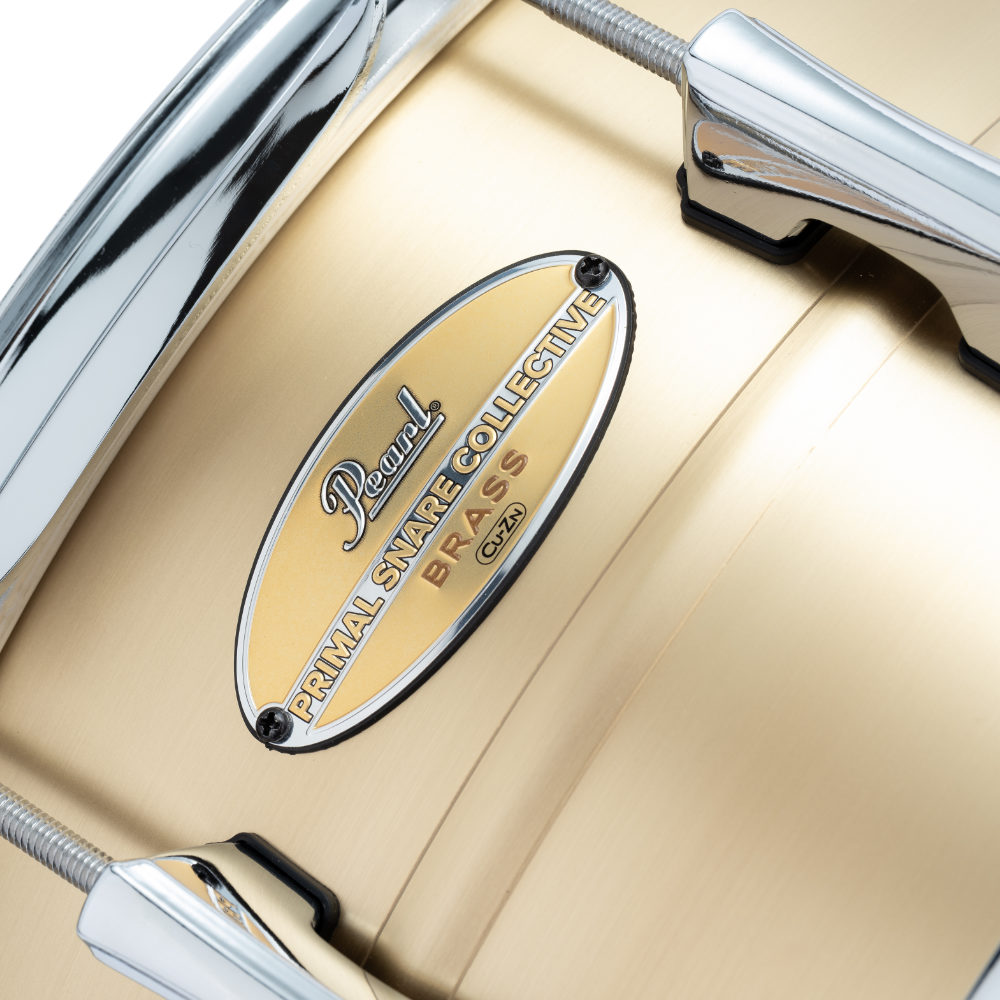 Pearl パール PSC1370B PRIMAL SNARE COLLECTIVE BRASS 13×7 Snare Drum スネアドラム ロゴ