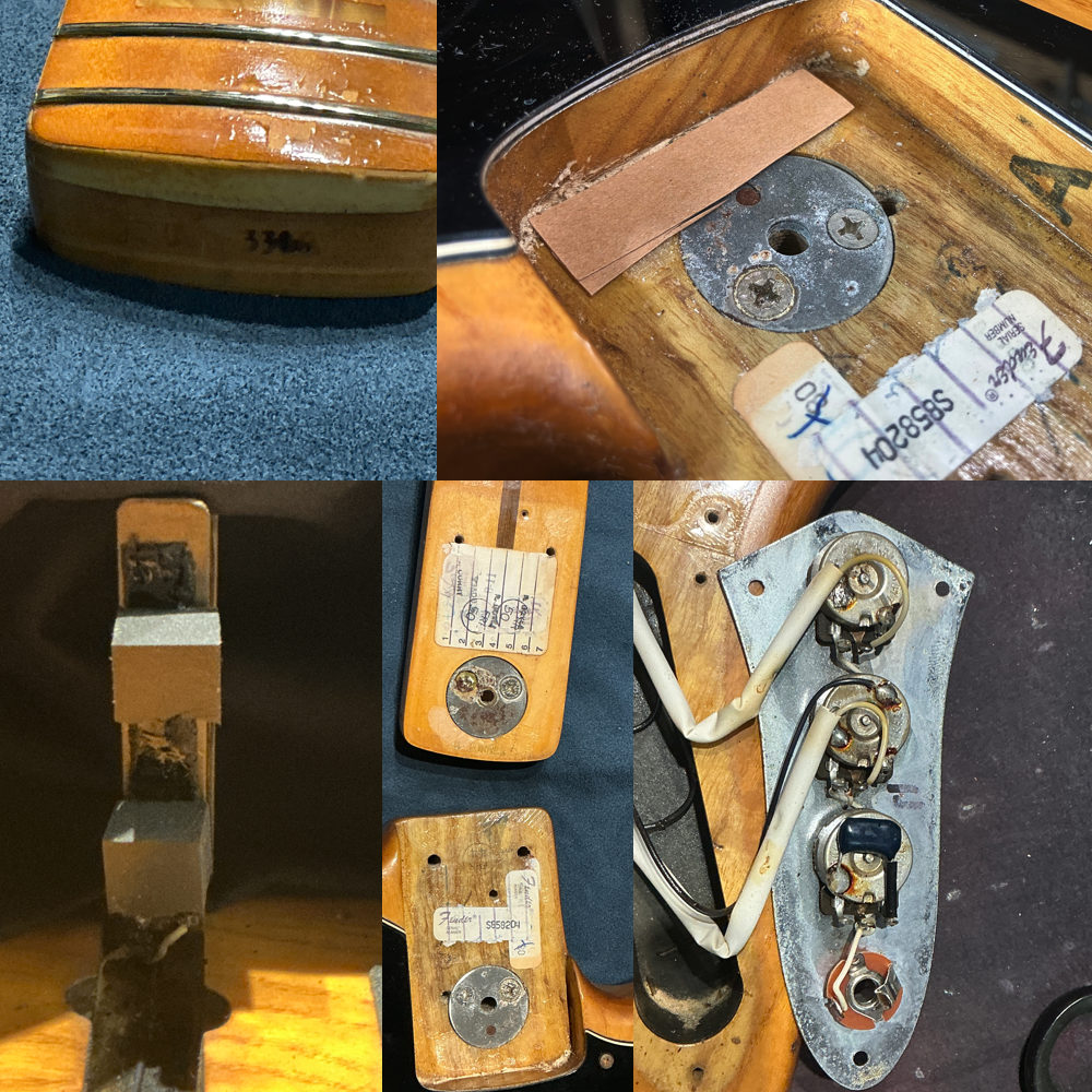 【中古】 エレキベース Fender USA Jazz Bass Natural Maple FingerBoard 1980年製 S8シリアル80年製 キャビティー