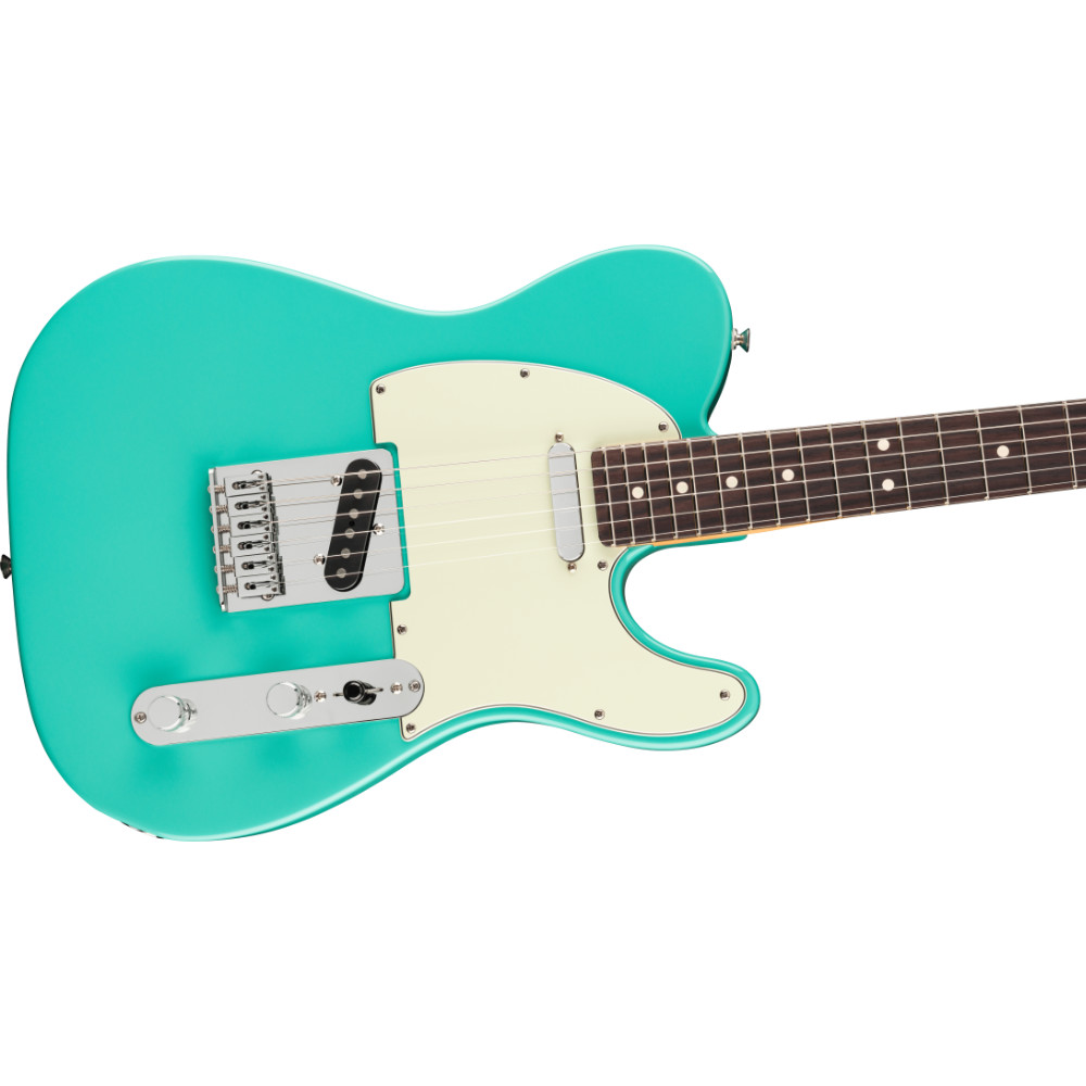 Fender フェンダー 75th Anniversary Player II Telecaster RW Seafoam Green エレキギター テレキャスター ボディ斜めアングル画像