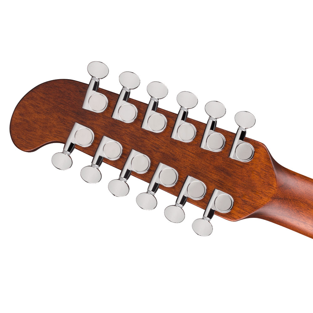 Fender フェンダー California Deluxe Villager E Honey Sunburst 12弦 エレクトリックアコースティックギター ヘッド裏画像