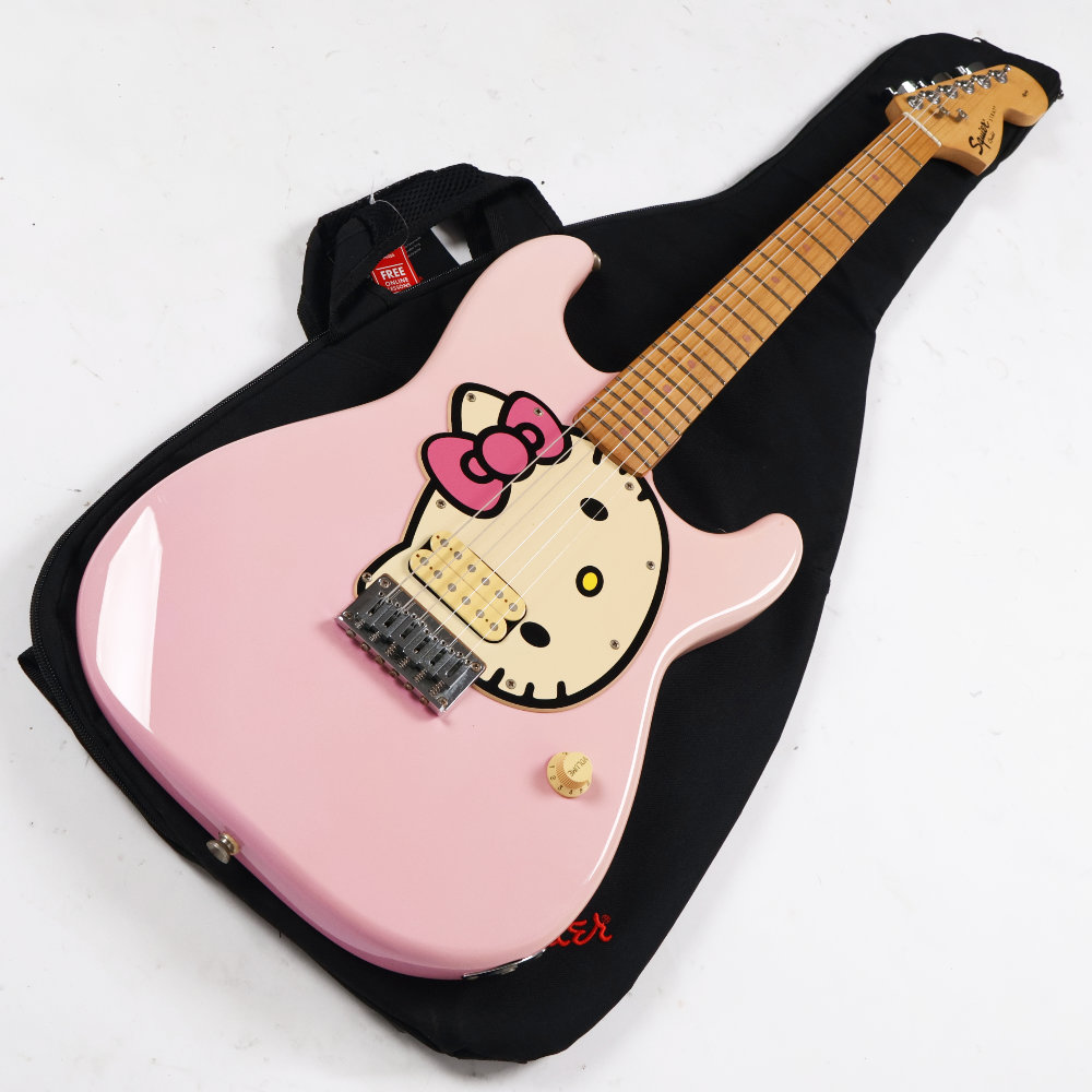 【中古】 Squier by Fender スクワイヤー Hello Kitty Stratocaster 2000年代 初期モデル ハローキティ ストラトキャスター エレキギター