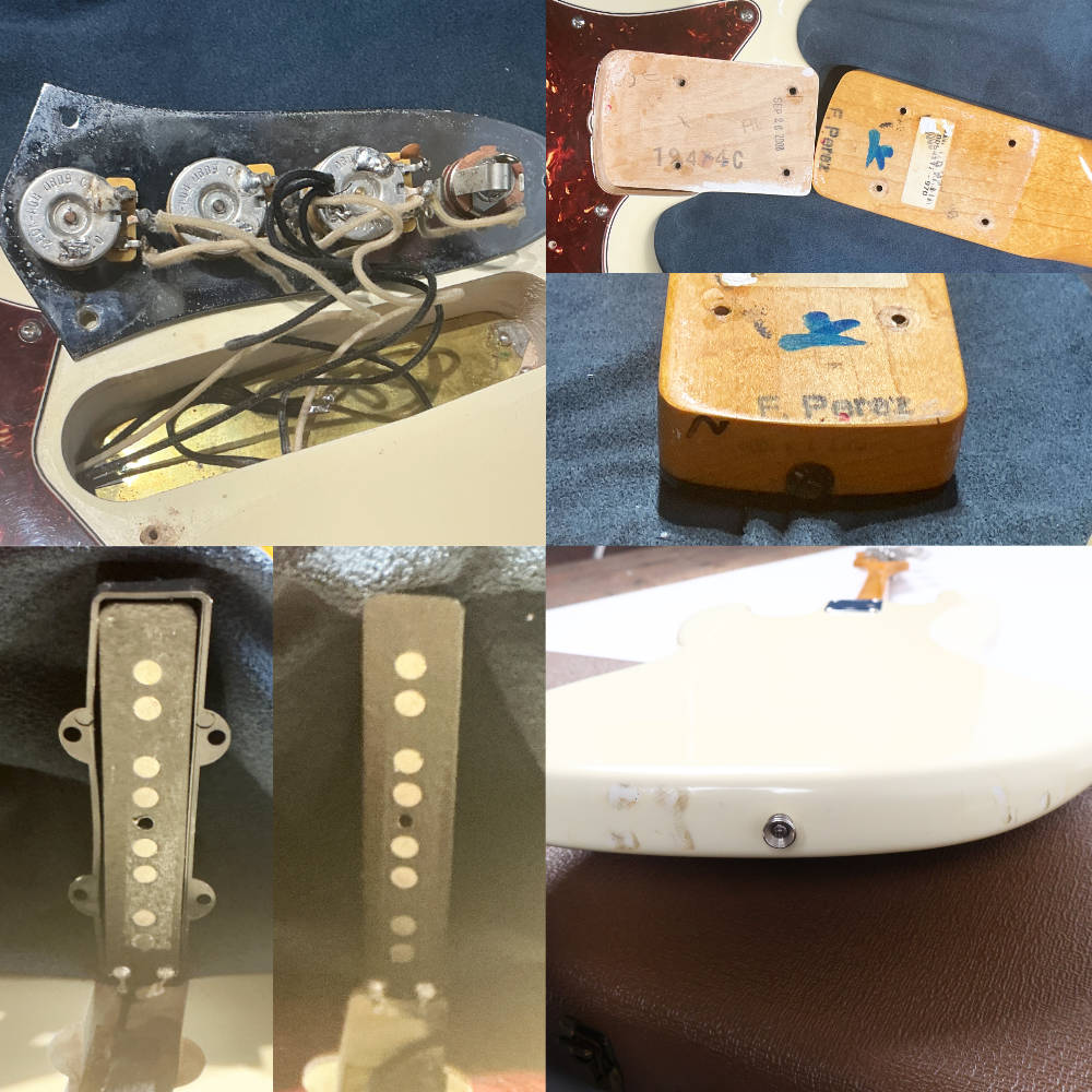 【中古】 エレキベース FENDER フェンダー American Vintage ’62 Jazz Bass OWH 2008年製 Made in USA ジャズベース 内部
