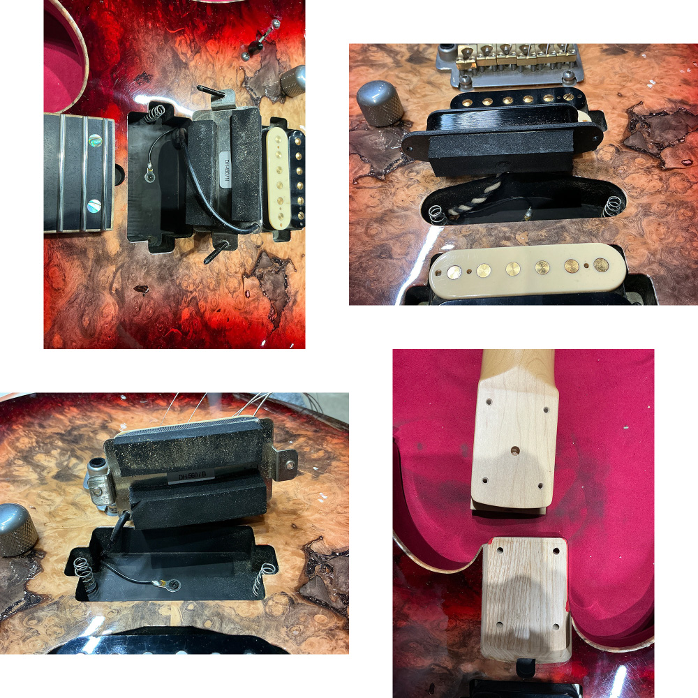 【中古】 エレキギター T’s Guitars DST-Pro24 赤鬼 日本製 ティーズギター ピックアップ、ネック
