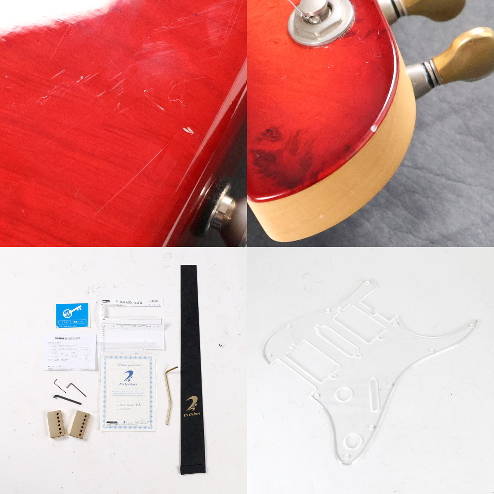 【中古】 エレキギター T’s Guitars DST-Pro24 赤鬼 日本製 ティーズギター 傷、付属品