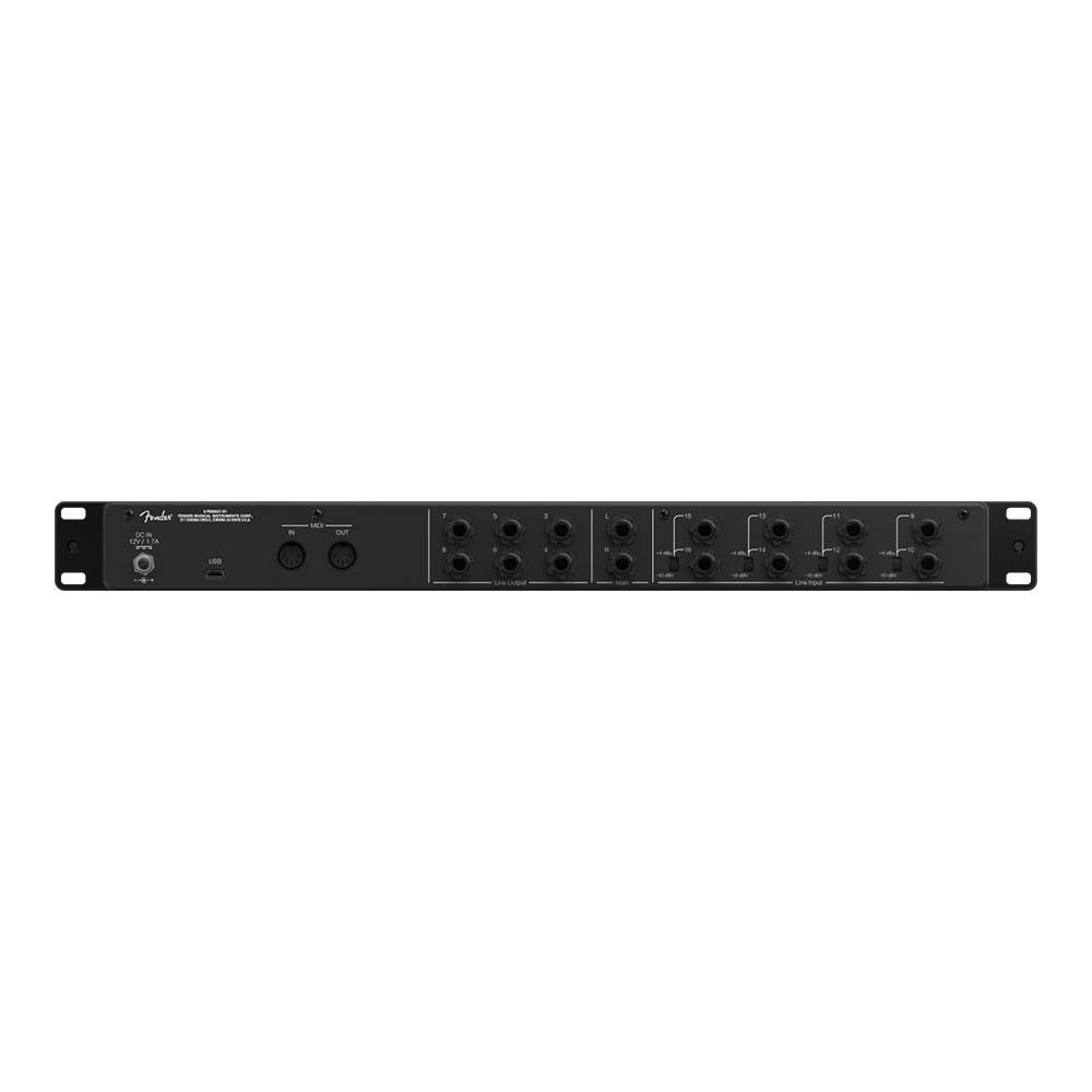 Fender フェンダー Quantum LT 16 USB-C Audio Interface USB-Cオーディオインターフェイス 背面