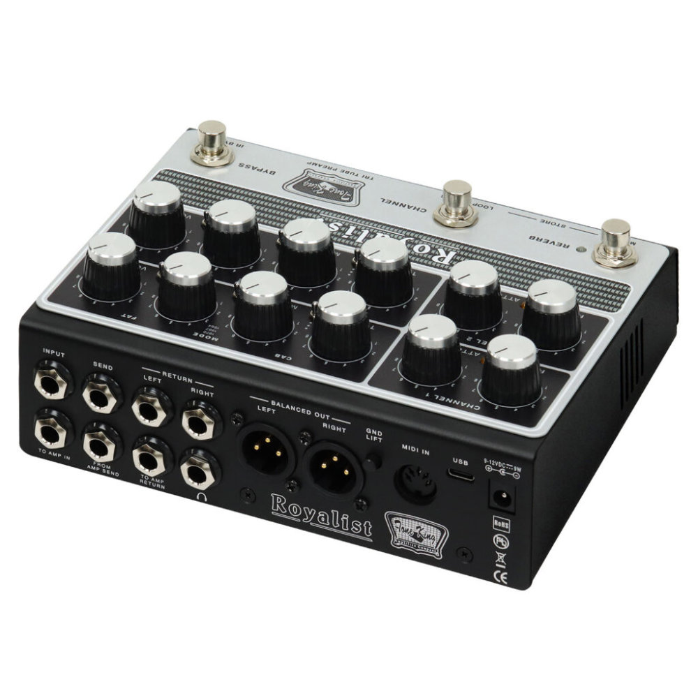 ギターエフェクター プリアンプ Tone King Royalist Preamp トーンキング ロイヤリストプリアンプ 側面