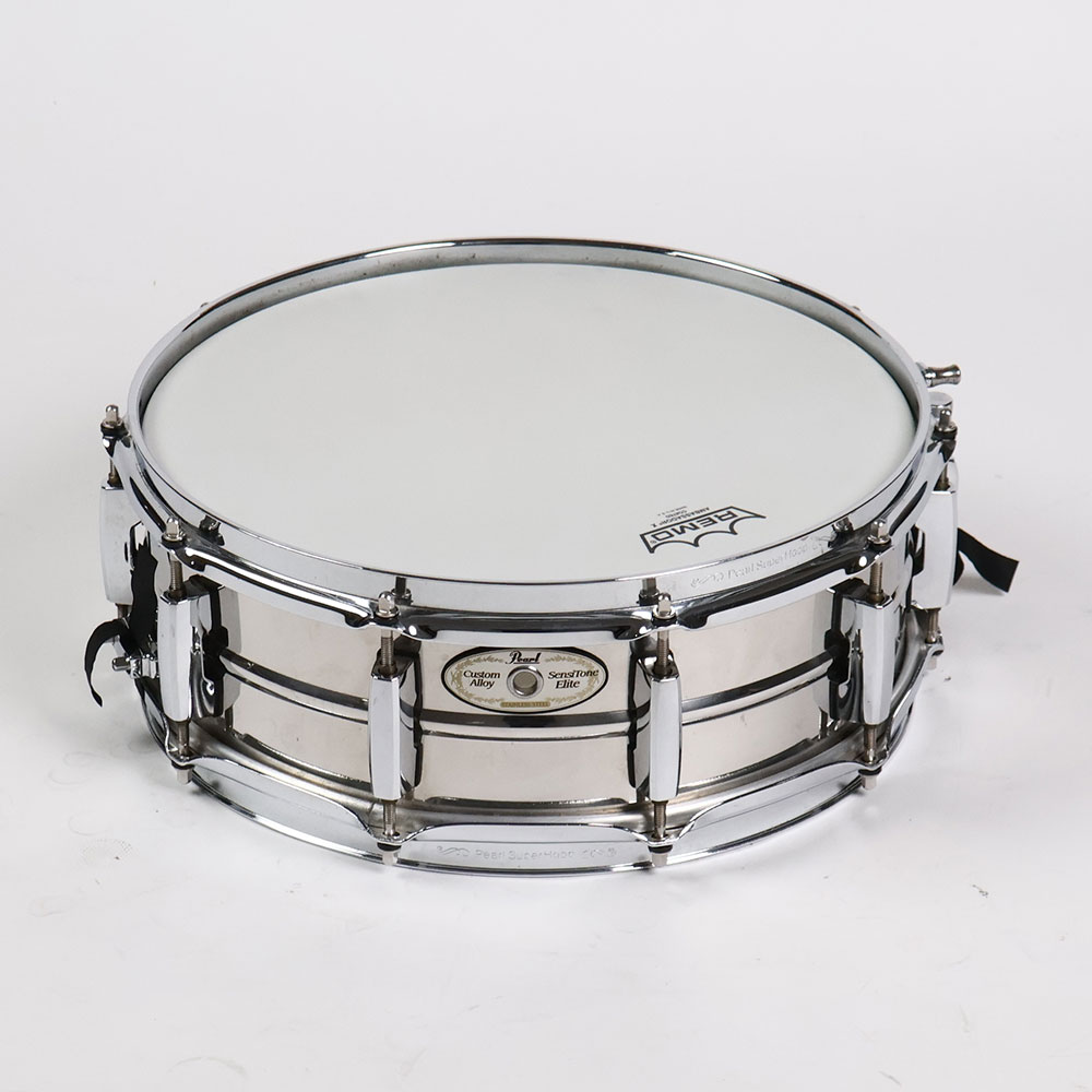 【中古】スネアドラム パール Pearl SensiTone Custom Alloy Elite STAINLESS STEEL 14x5 スティールシェル