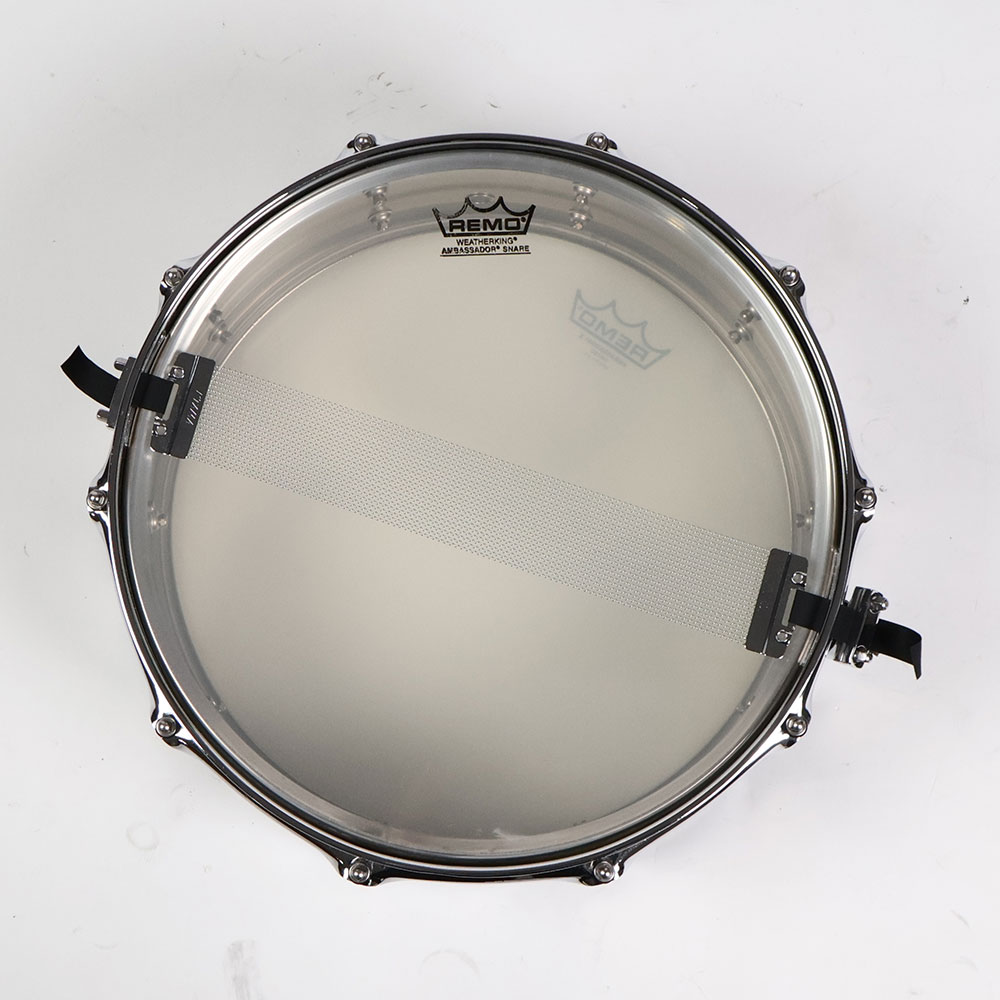 【中古】スネアドラム パール Pearl SensiTone Custom Alloy Elite STAINLESS STEEL 14x5 スティールシェル 裏面