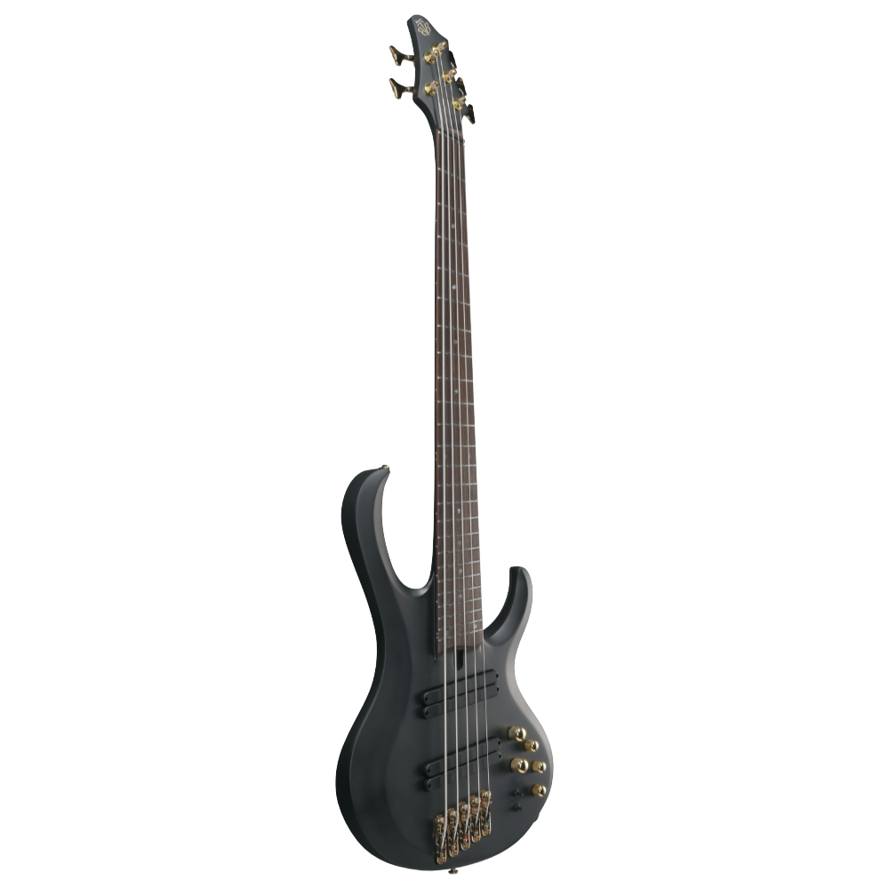 IBANEZ アイバニーズ BTB605LM-BKF Black Flat 5弦エレキベース 斜めアングル画像